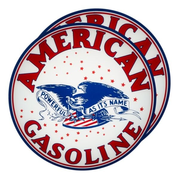 American Powerful Gasoline 13.5" Gas Pump Globe lens pair