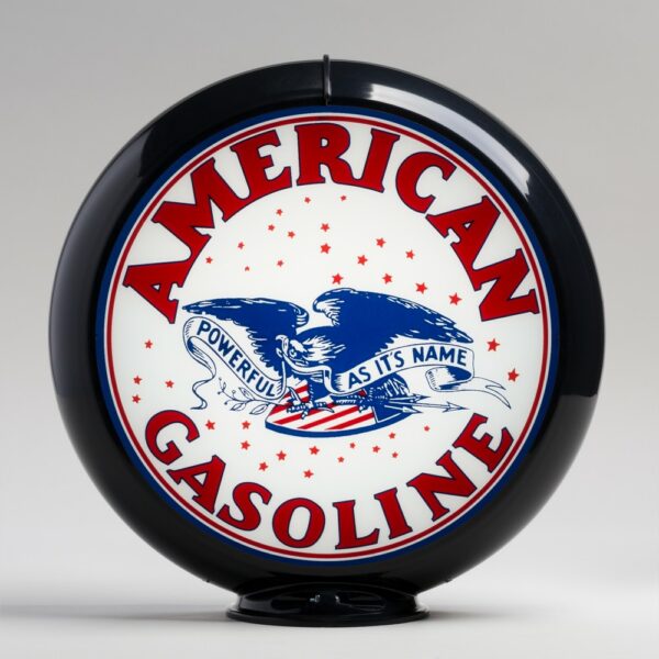 American Powerful Gasoline 13.5" Gas Pump Globe with black plastic body