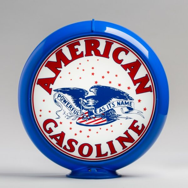 American Powerful Gasoline 13.5" Gas Pump Globe with light blue plastic body