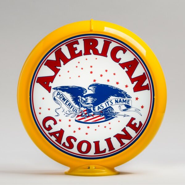 American Powerful Gasoline 13.5" Gas Pump Globe with yellow plastic body