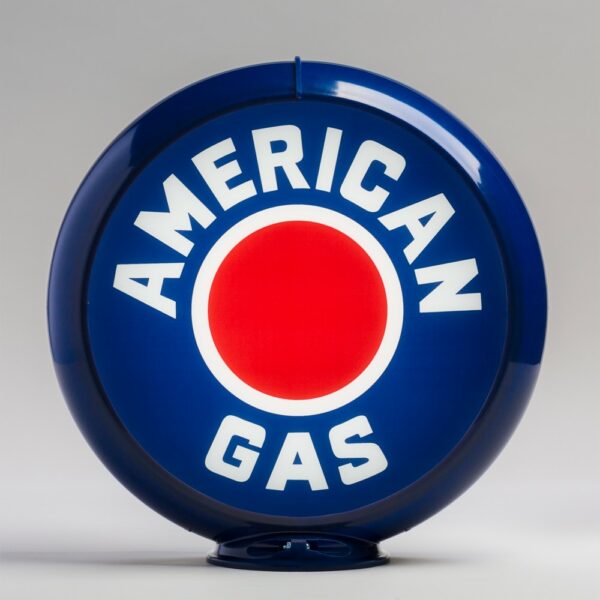 American Gas 13.5" Gas Pump Globe with dark blue plastic body