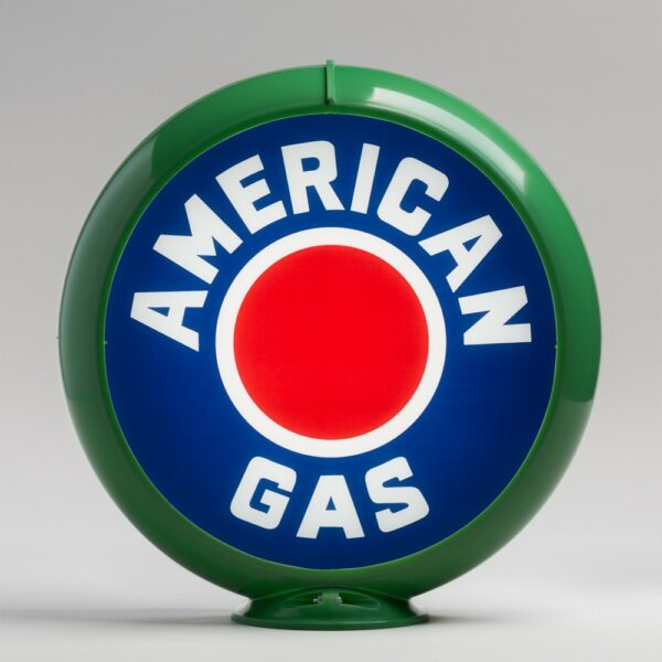 American Gas 13.5" Gas Pump Globe with green plastic body