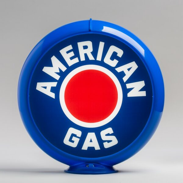 American Gas 13.5" Gas Pump Globe with light blue plastic body