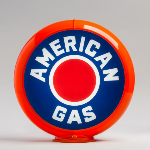 American Gas 13.5" Gas Pump Globe with orange plastic body