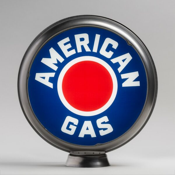 American Gas 13.5" Gas Pump Globe with unpainted steel body