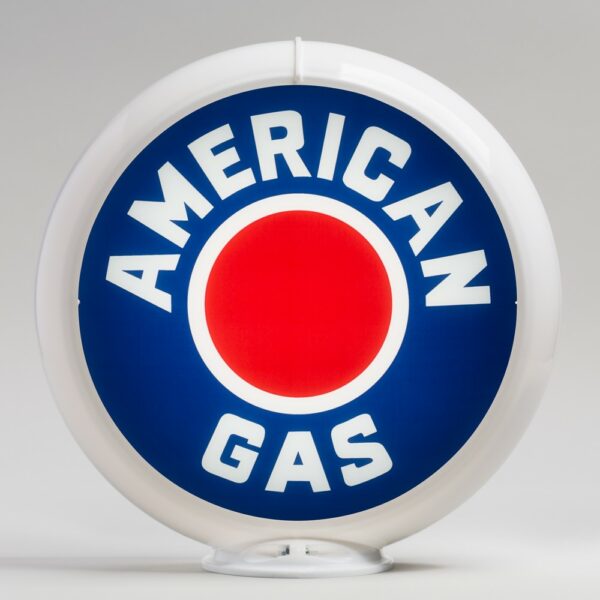 American Gas 13.5" Gas Pump Globe with white plastic body