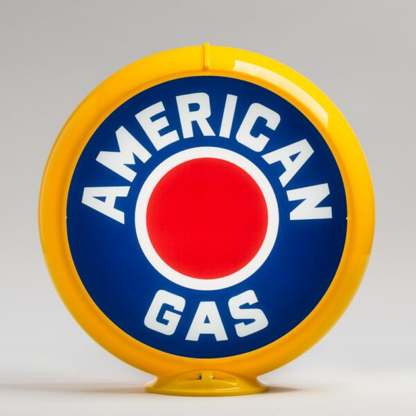 American Gas 13.5" Gas Pump Globe with yellow plastic body