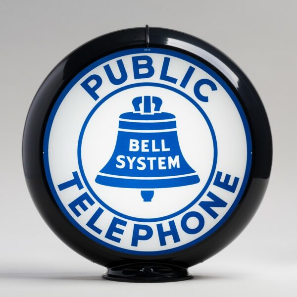 Bell Telephone 13.5" Gas Pump Globe with black plastic body