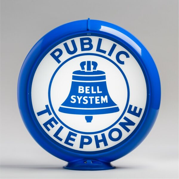 Bell Telephone 13.5" Gas Pump Globe with light blue plastic body