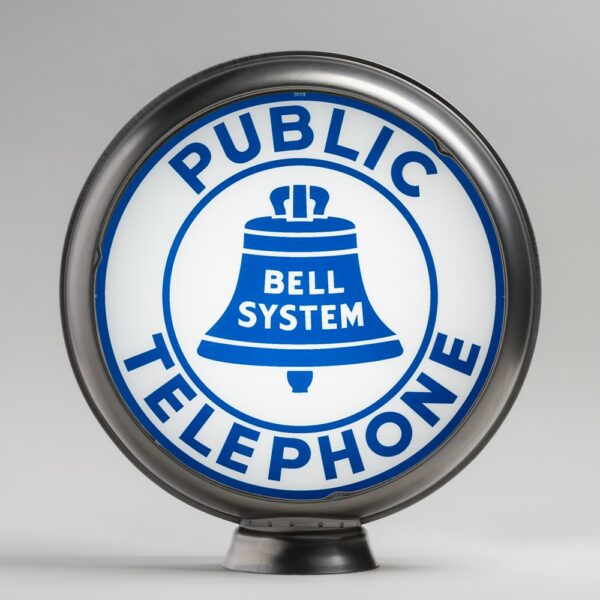 Bell Telephone 13.5" Gas Pump Globe with unpainted steel body