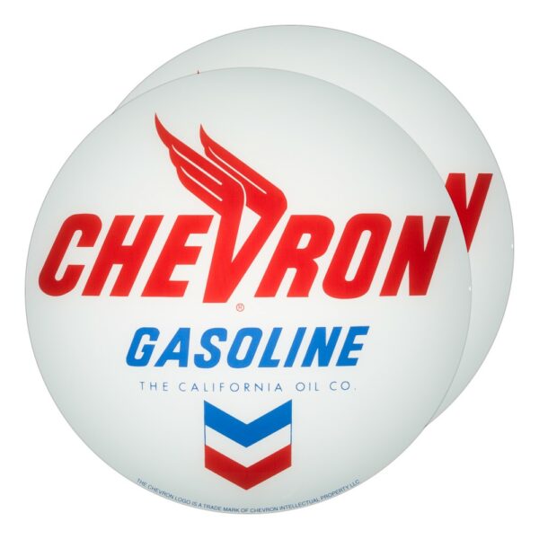 Chevron 13.5" Gas Pump Globe lens pair
