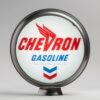 Chevron 13.5" Gas Pump Globe with unpainted steel body