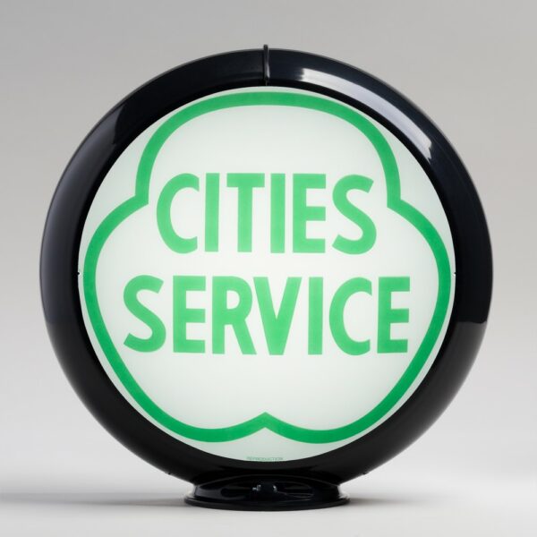 Cities Service 13.5" Gas Pump Globe with black plastic body