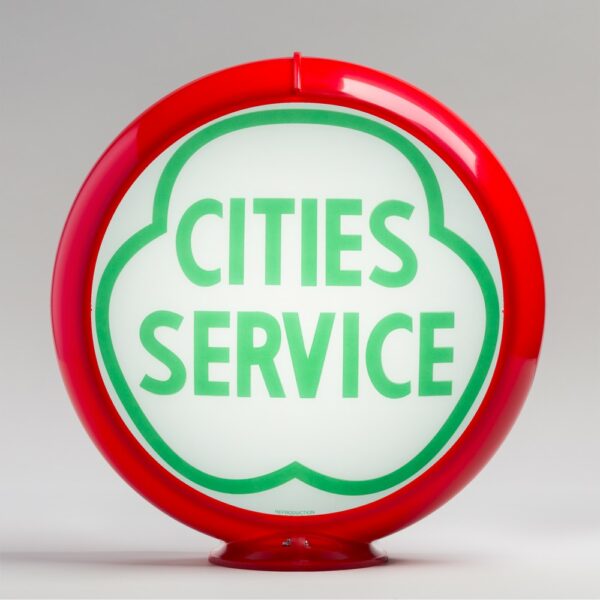 Cities Service 13.5" Gas Pump Globe with red plastic body