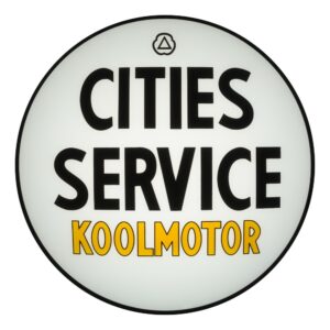 Cities Service Koolmotor 13.5" Gas Pump Globe single lens