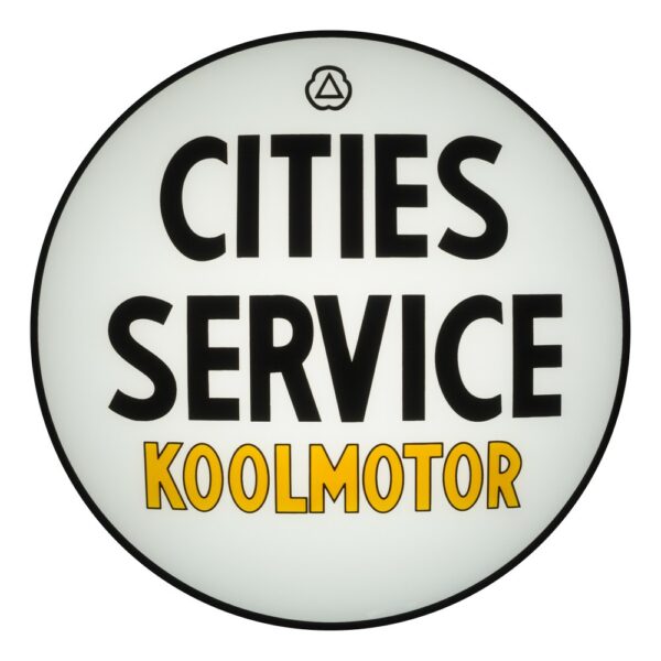 Cities Service Koolmotor 13.5" Gas Pump Globe single lens