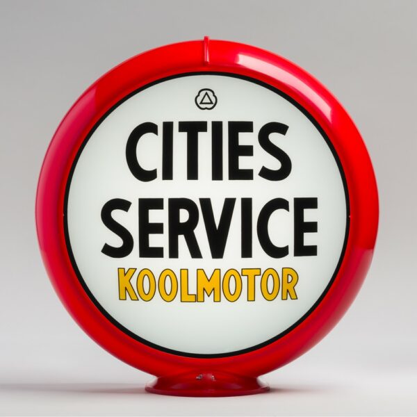 Cities Service Koolmotor 13.5" Gas Pump Globe with red plastic body