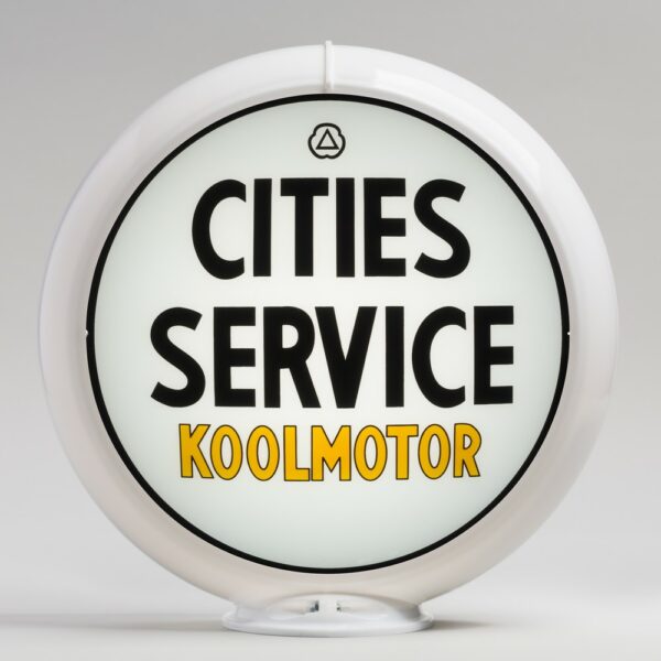 Cities Service Koolmotor 13.5" Gas Pump Globe with white plastic body