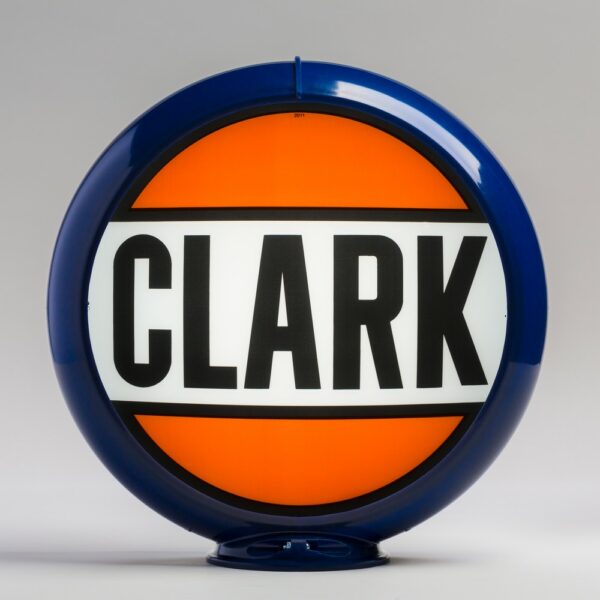 Clark 13.5" Gas Pump Globe with dark blue plastic body