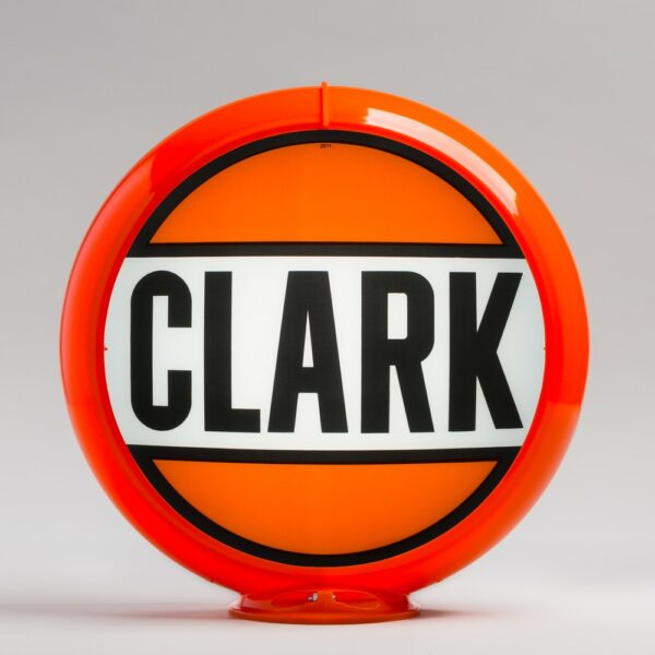 Clark 13.5" Gas Pump Globe with orange plastic body