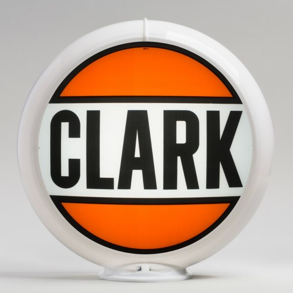 Clark 13.5" Gas Pump Globe with white plastic body