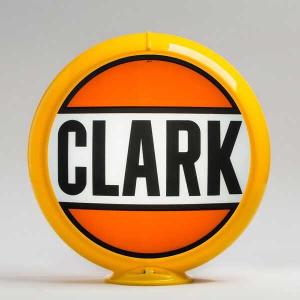 Clark 13.5" Gas Pump Globe with yellow plastic body