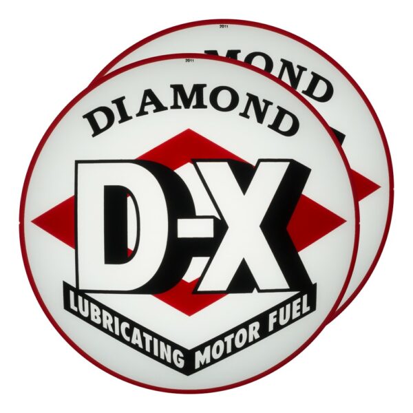 Diamond DX (Red) 13.5" Gas Pump Globe lens pair