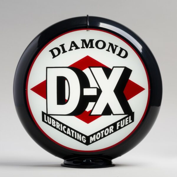 Diamond DX (Red) 13.5" Gas Pump Globe with black plastic body