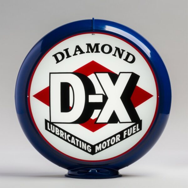 Diamond DX (Red) 13.5" Gas Pump Globe with dark blue plastic body