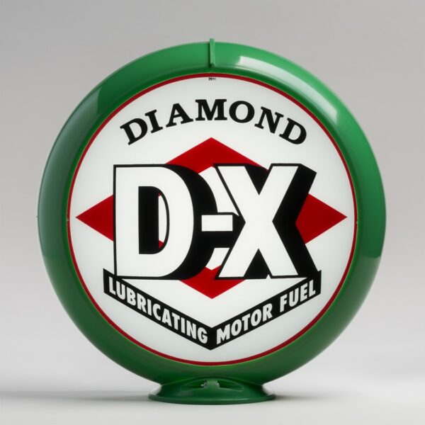 Diamond DX (Red) 13.5" Gas Pump Globe with green plastic body