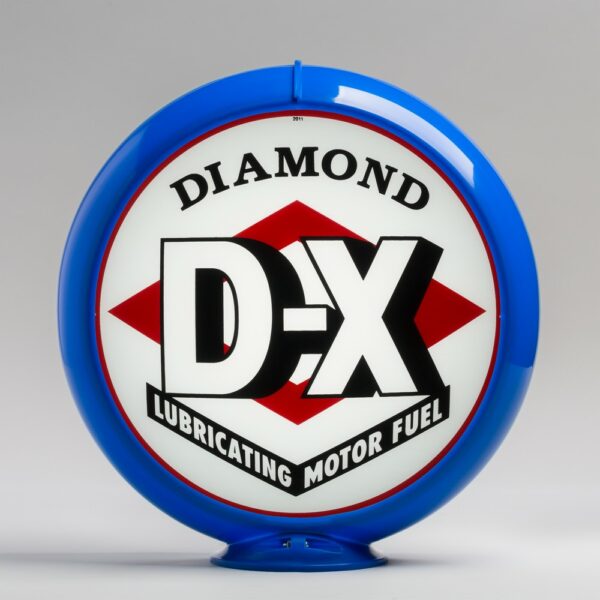 Diamond DX (Red) 13.5" Gas Pump Globe with light blue plastic body