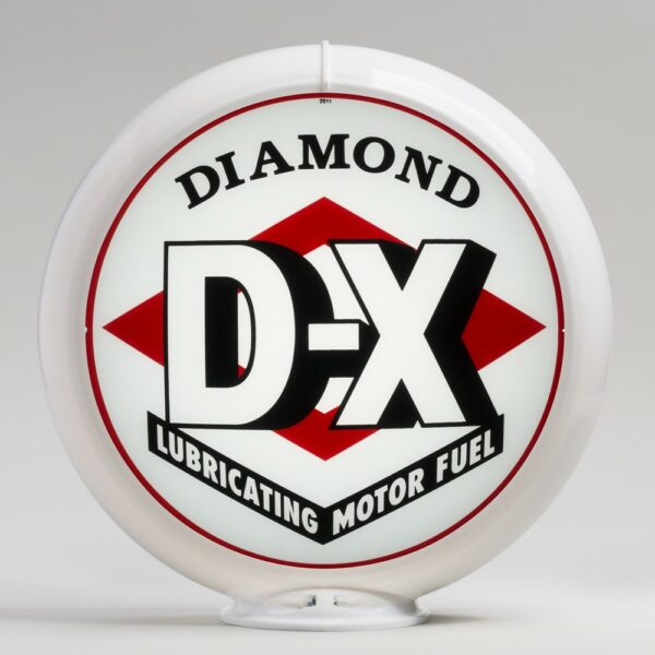 Diamond DX (Red) 13.5" Gas Pump Globe with white plastic body