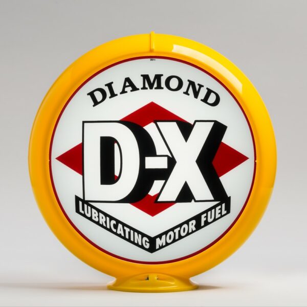 Diamond DX (Red) 13.5" Gas Pump Globe with yellow plastic body