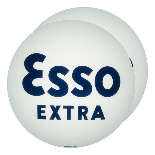 Esso Extra 13.5" Gas Pump Globe lens pair