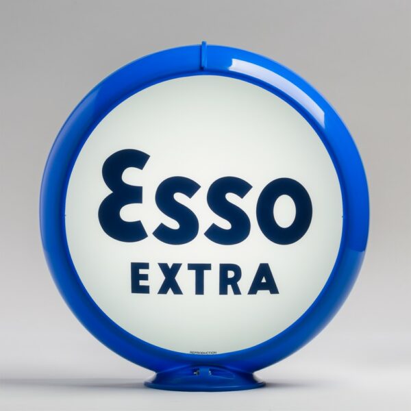 Esso Extra 13.5" Gas Pump Globe with light blue plastic body