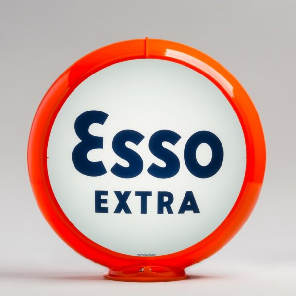 Esso Extra 13.5" Gas Pump Globe with orange plastic body