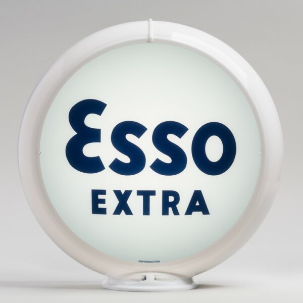 Esso Extra 13.5" Gas Pump Globe with white plastic body