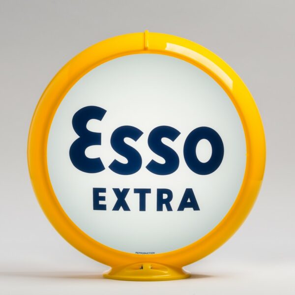 Esso Extra 13.5" Gas Pump Globe with yellow plastic body