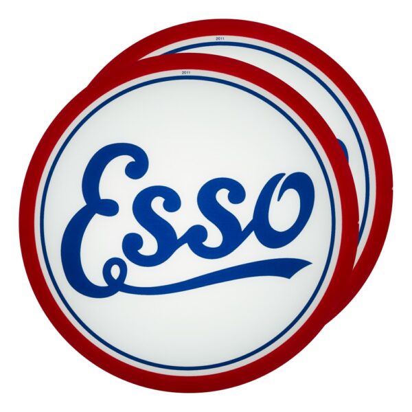 Esso Script 13.5" Gas Pump Globe lens pair