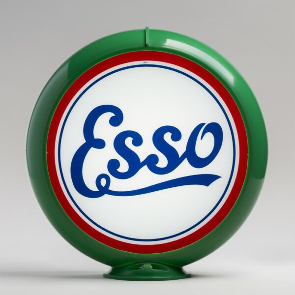 Esso Script 13.5" Gas Pump Globe with green plastic body