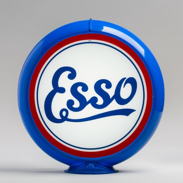 Esso Script 13.5" Gas Pump Globe with light blue plastic body