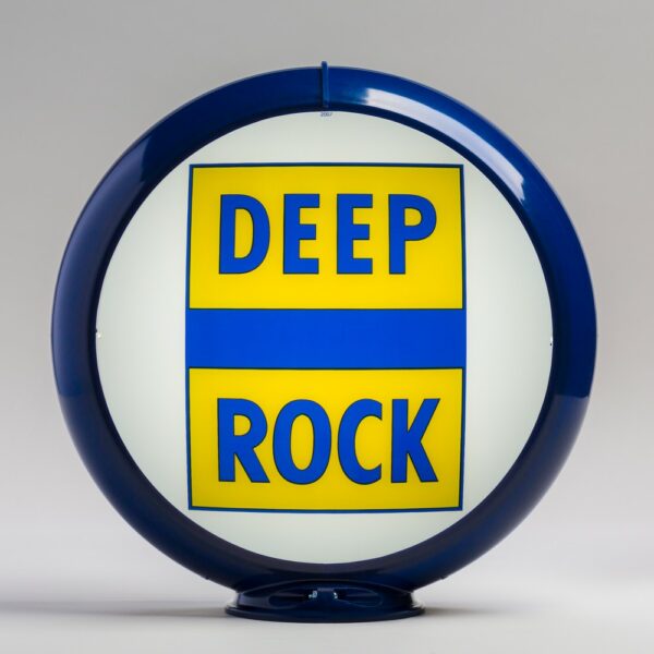 Deep Rock 13.5" Gas Pump Globe with dark blue plastic body