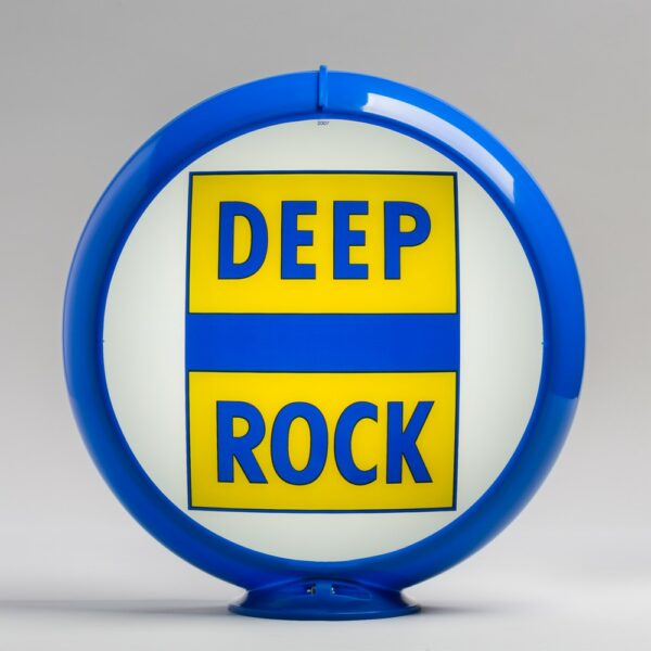 Deep Rock 13.5" Gas Pump Globe with light blue plastic body