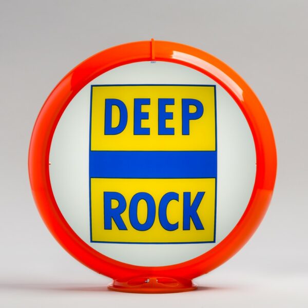 Deep Rock 13.5" Gas Pump Globe with orange plastic body