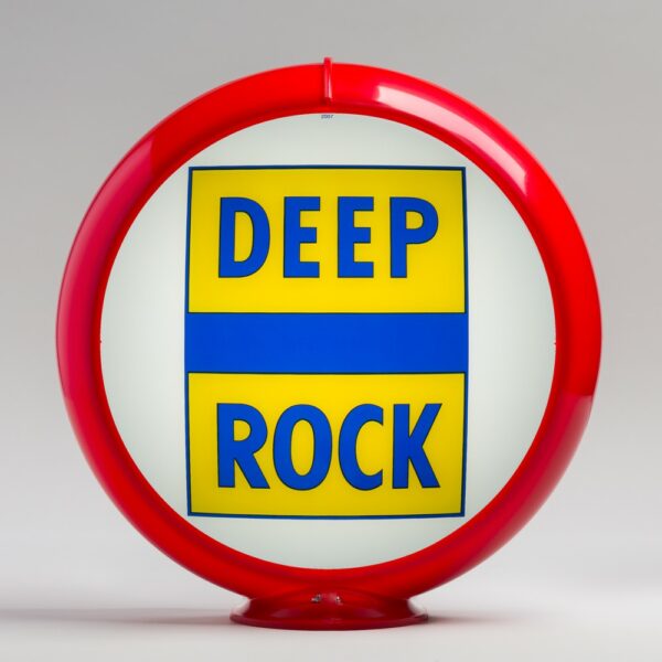 Deep Rock 13.5" Gas Pump Globe with red plastic body