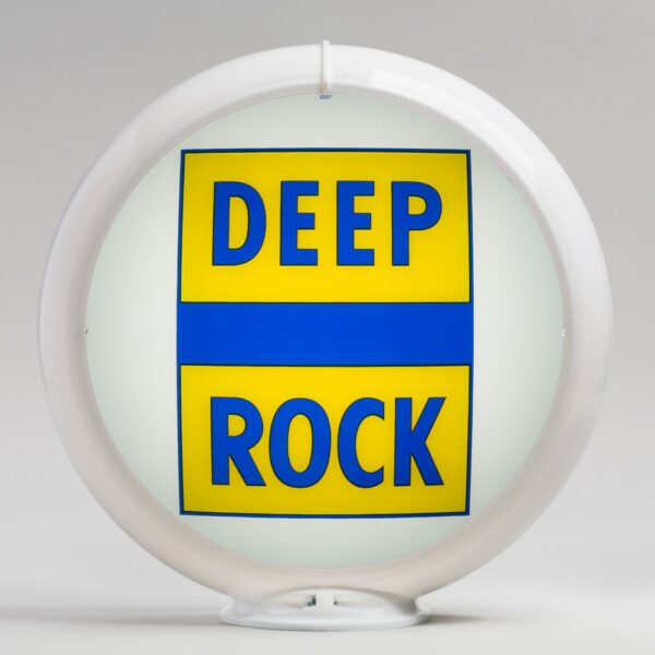 Deep Rock 13.5" Gas Pump Globe with white plastic body