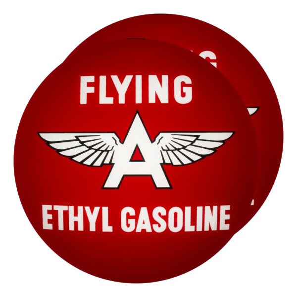 Flying A Ethyl 13.5" Gas Pump Globe lens pair