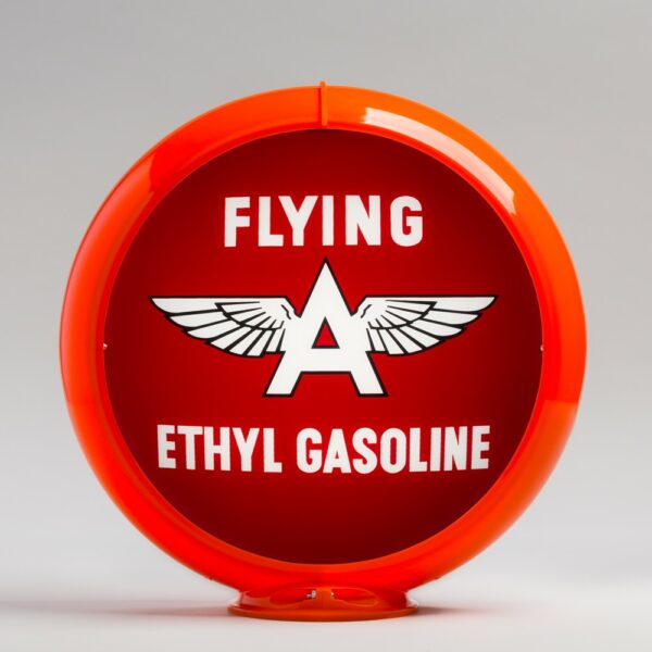 Flying A Ethyl 13.5" Gas Pump Globe with orange plastic body