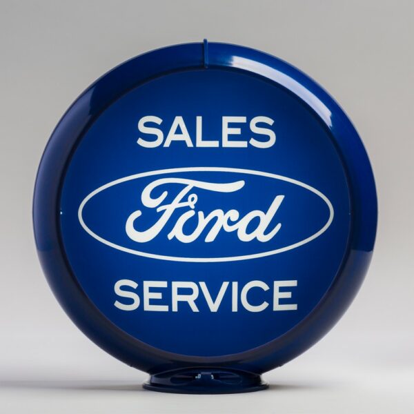 Ford Sales 13.5" Gas Pump Globe with dark blue plastic body