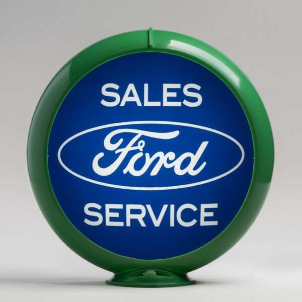 Ford Sales 13.5" Gas Pump Globe with green plastic body
